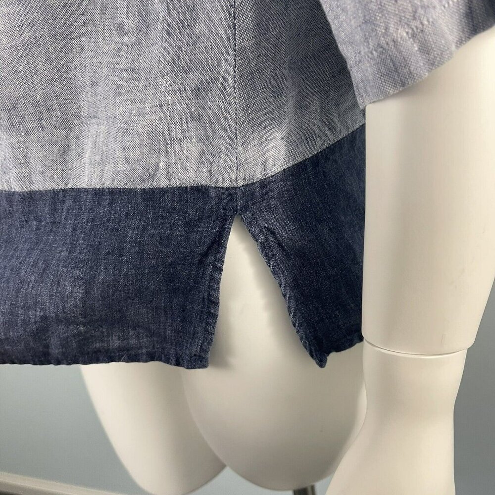 Nuthatch Linen Tunic 3/4 Sleeves Popover Shirt Top Lagenlook Size Small - Picture 4 of 12